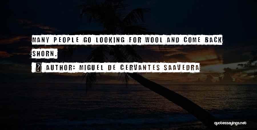 Miguel De Cervantes Saavedra Quotes: Many People Go Looking For Wool And Come Back Shorn.