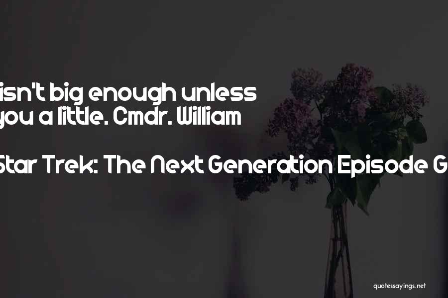 Star Trek: The Next Generation Episode Guide Team Quotes: The Game Isn't Big Enough Unless It Scares You A Little. Cmdr. William Riker