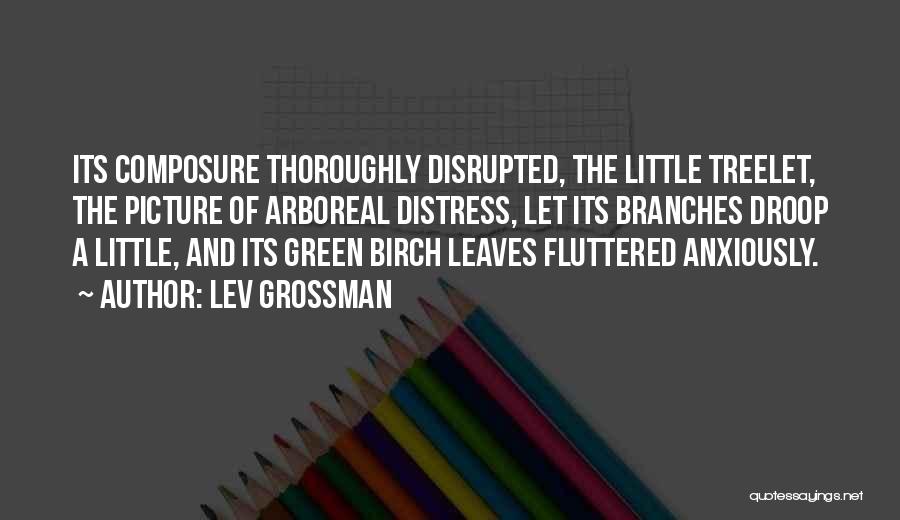 Lev Grossman Quotes: Its Composure Thoroughly Disrupted, The Little Treelet, The Picture Of Arboreal Distress, Let Its Branches Droop A Little, And Its