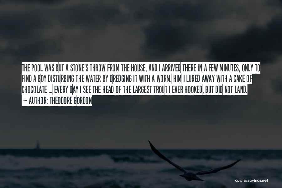 Theodore Gordon Quotes: The Pool Was But A Stone's Throw From The House, And I Arrived There In A Few Minutes, Only To