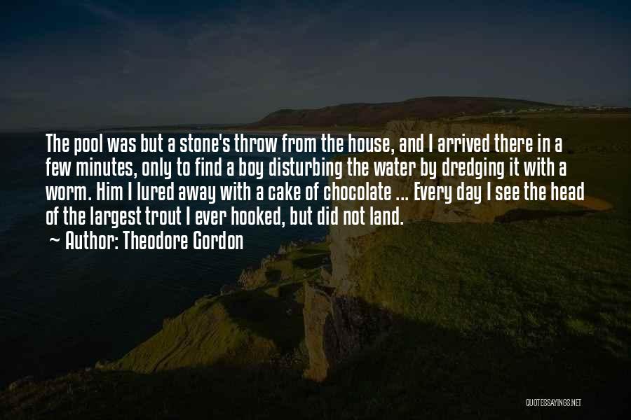 Theodore Gordon Quotes: The Pool Was But A Stone's Throw From The House, And I Arrived There In A Few Minutes, Only To