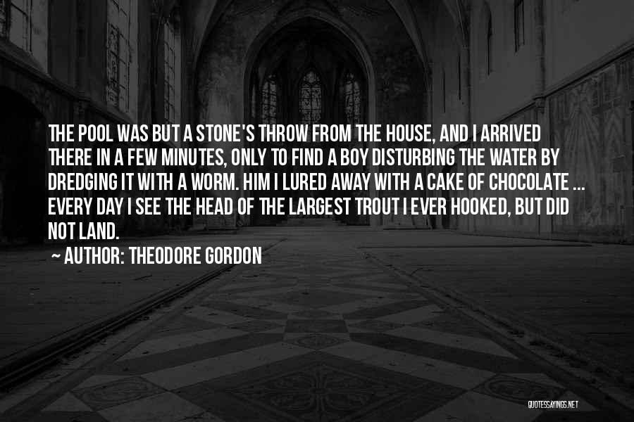 Theodore Gordon Quotes: The Pool Was But A Stone's Throw From The House, And I Arrived There In A Few Minutes, Only To