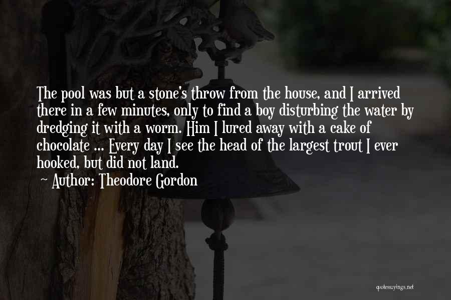 Theodore Gordon Quotes: The Pool Was But A Stone's Throw From The House, And I Arrived There In A Few Minutes, Only To