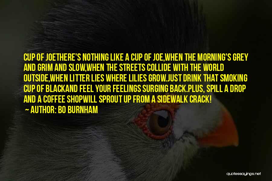 Bo Burnham Quotes: Cup Of Joethere's Nothing Like A Cup Of Joe,when The Morning's Grey And Grim And Slow,when The Streets Collide With