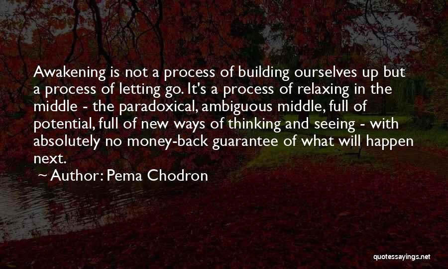 Pema Chodron Quotes: Awakening Is Not A Process Of Building Ourselves Up But A Process Of Letting Go. It's A Process Of Relaxing