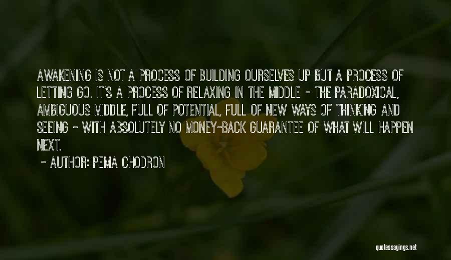 Pema Chodron Quotes: Awakening Is Not A Process Of Building Ourselves Up But A Process Of Letting Go. It's A Process Of Relaxing