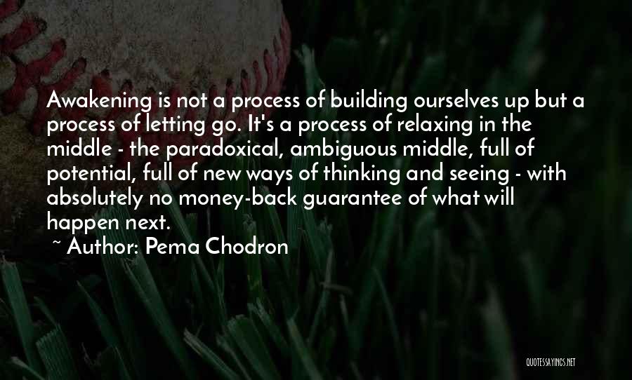 Pema Chodron Quotes: Awakening Is Not A Process Of Building Ourselves Up But A Process Of Letting Go. It's A Process Of Relaxing