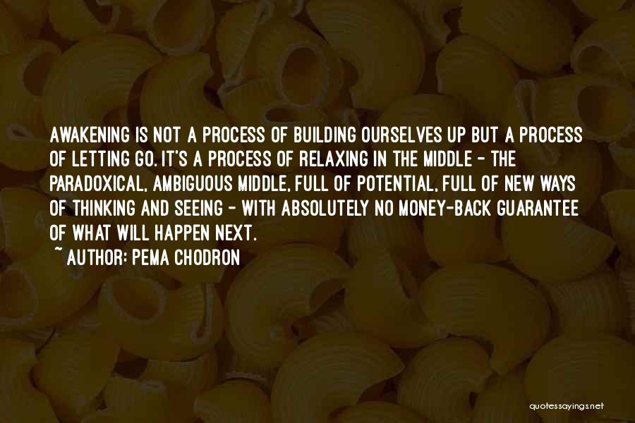 Pema Chodron Quotes: Awakening Is Not A Process Of Building Ourselves Up But A Process Of Letting Go. It's A Process Of Relaxing