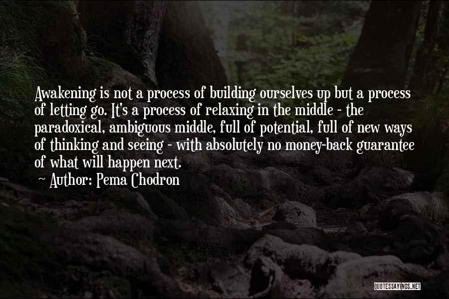 Pema Chodron Quotes: Awakening Is Not A Process Of Building Ourselves Up But A Process Of Letting Go. It's A Process Of Relaxing