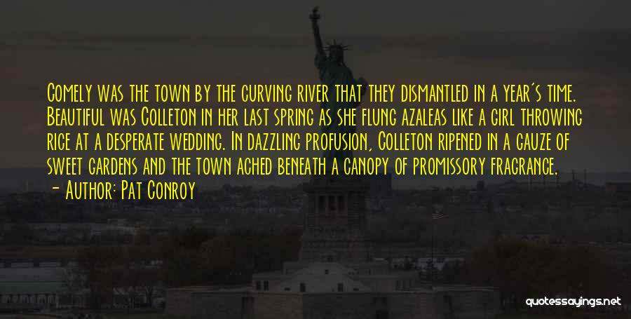 Pat Conroy Quotes: Comely Was The Town By The Curving River That They Dismantled In A Year's Time. Beautiful Was Colleton In Her