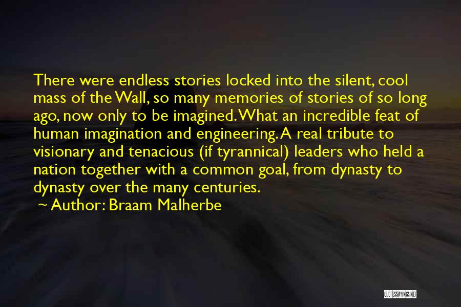 Braam Malherbe Quotes: There Were Endless Stories Locked Into The Silent, Cool Mass Of The Wall, So Many Memories Of Stories Of So