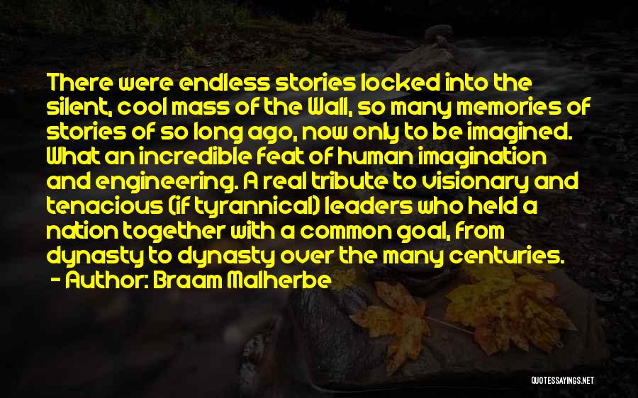 Braam Malherbe Quotes: There Were Endless Stories Locked Into The Silent, Cool Mass Of The Wall, So Many Memories Of Stories Of So