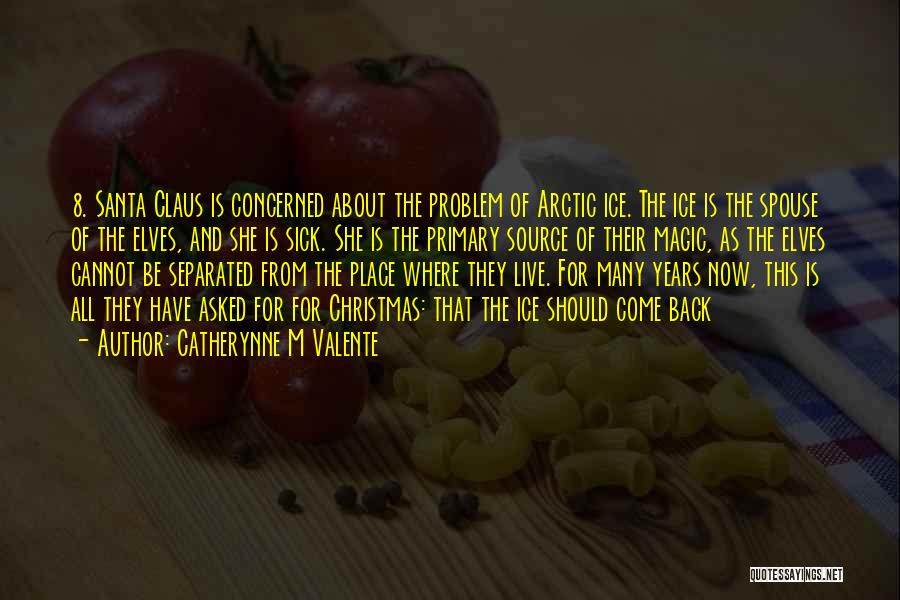 Catherynne M Valente Quotes: 8. Santa Claus Is Concerned About The Problem Of Arctic Ice. The Ice Is The Spouse Of The Elves, And