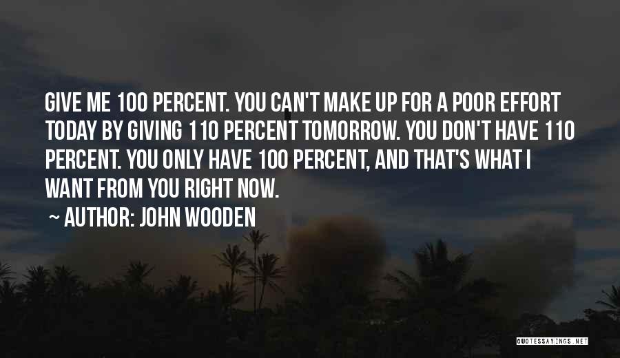 110 Percent Quotes By John Wooden