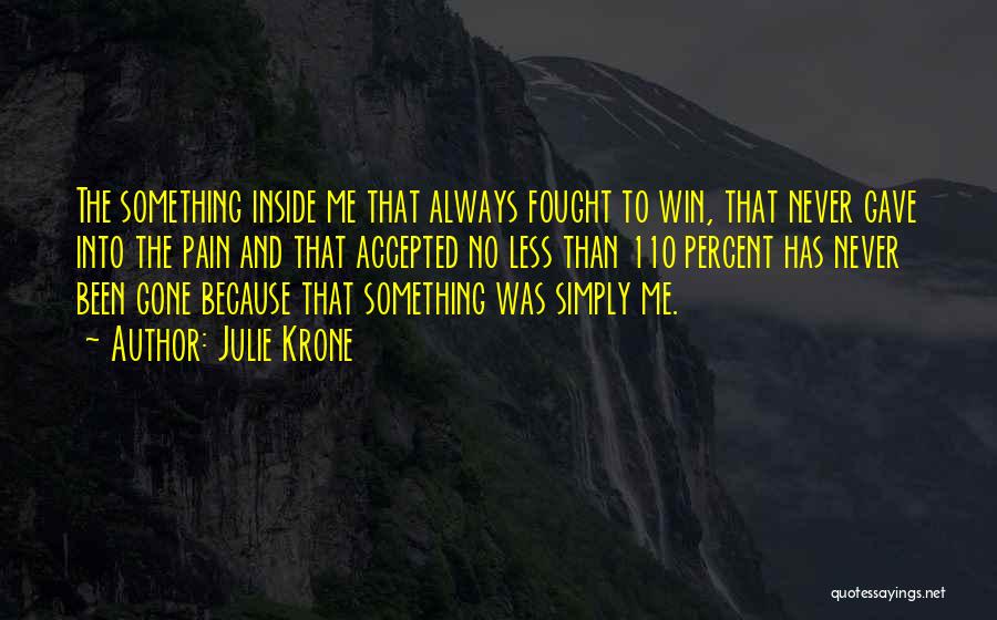 110 Percent Quotes By Julie Krone