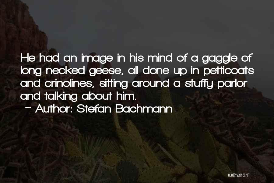 Stefan Bachmann Quotes: He Had An Image In His Mind Of A Gaggle Of Long-necked Geese, All Done Up In Petticoats And Crinolines,