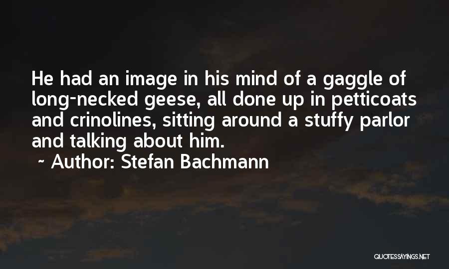 Stefan Bachmann Quotes: He Had An Image In His Mind Of A Gaggle Of Long-necked Geese, All Done Up In Petticoats And Crinolines,