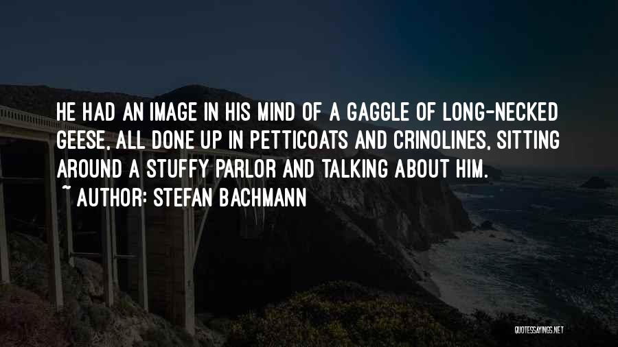 Stefan Bachmann Quotes: He Had An Image In His Mind Of A Gaggle Of Long-necked Geese, All Done Up In Petticoats And Crinolines,