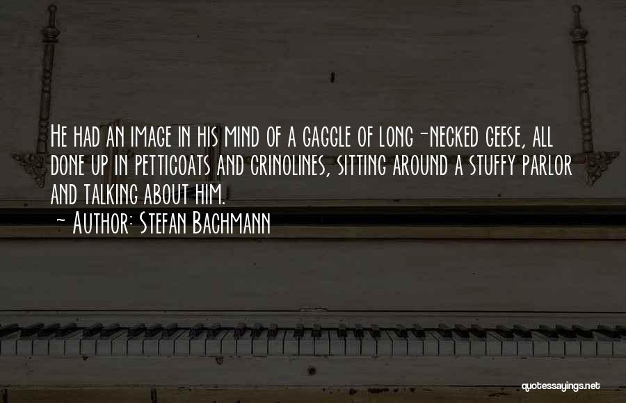 Stefan Bachmann Quotes: He Had An Image In His Mind Of A Gaggle Of Long-necked Geese, All Done Up In Petticoats And Crinolines,