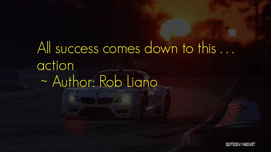 Rob Liano Quotes: All Success Comes Down To This . . . Action