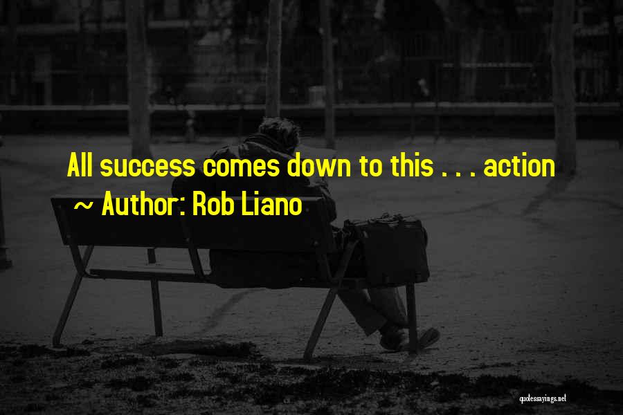 Rob Liano Quotes: All Success Comes Down To This . . . Action