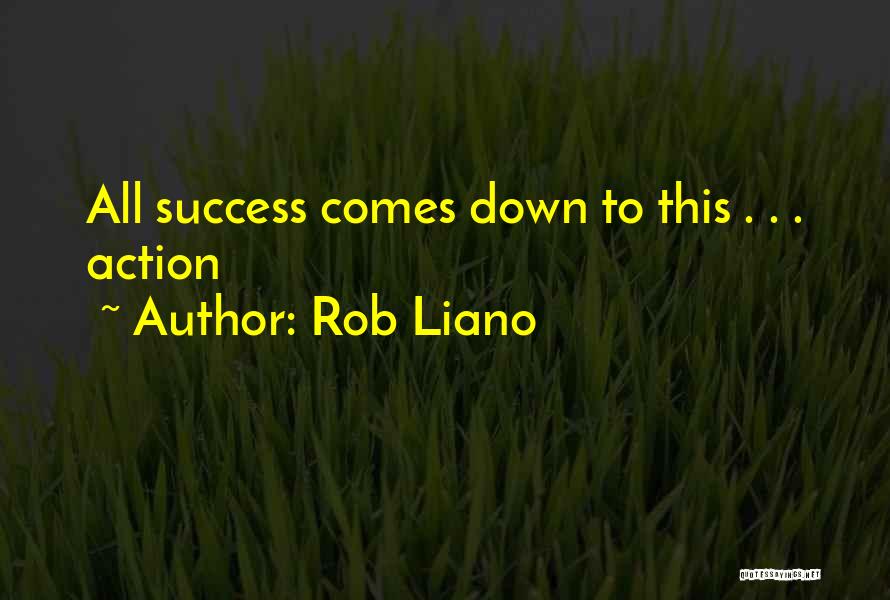 Rob Liano Quotes: All Success Comes Down To This . . . Action