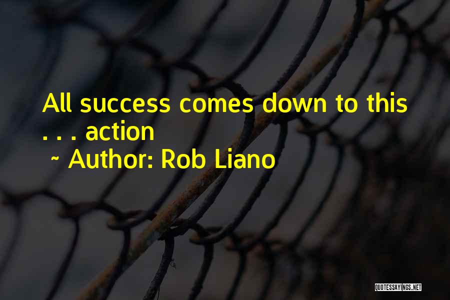 Rob Liano Quotes: All Success Comes Down To This . . . Action