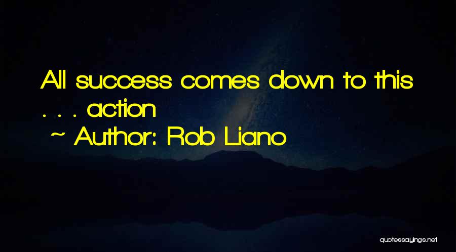 Rob Liano Quotes: All Success Comes Down To This . . . Action