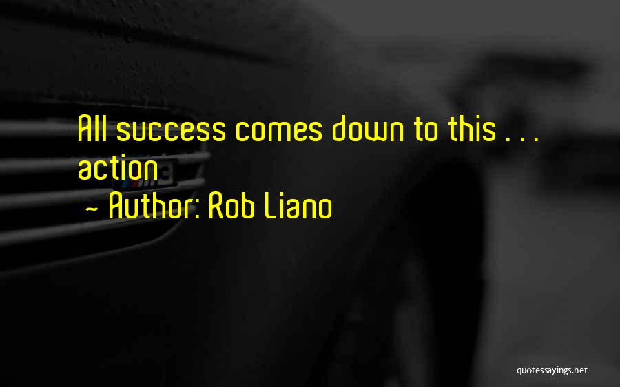 Rob Liano Quotes: All Success Comes Down To This . . . Action