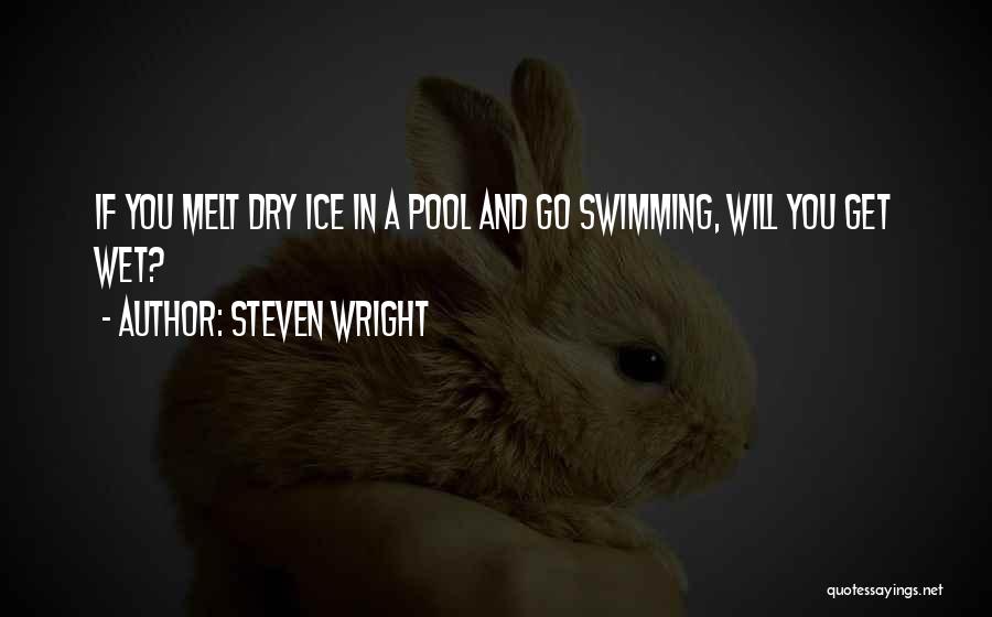 Steven Wright Quotes: If You Melt Dry Ice In A Pool And Go Swimming, Will You Get Wet?