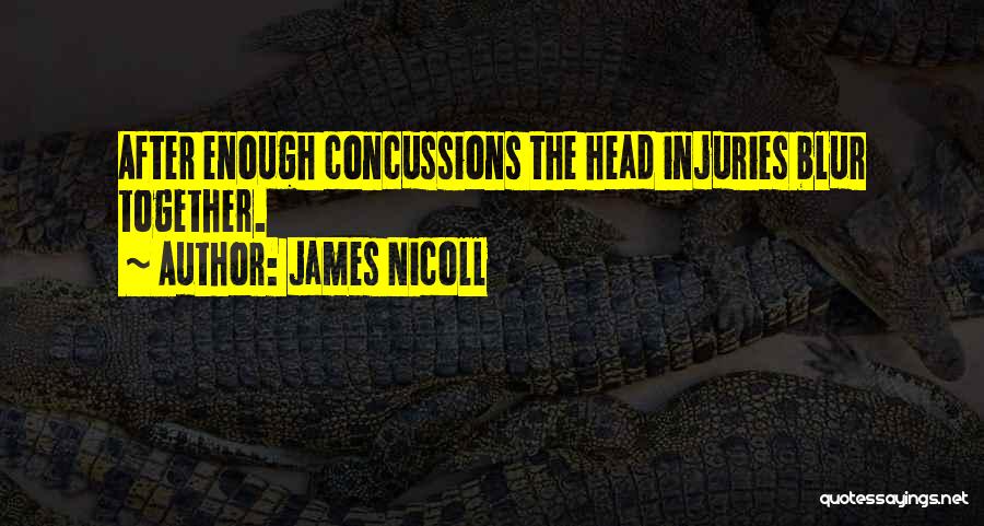 James Nicoll Quotes: After Enough Concussions The Head Injuries Blur Together.