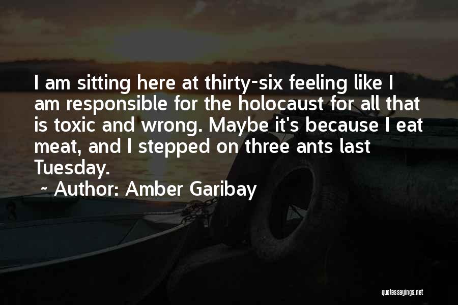 Amber Garibay Quotes: I Am Sitting Here At Thirty-six Feeling Like I Am Responsible For The Holocaust For All That Is Toxic And