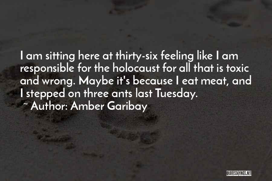 Amber Garibay Quotes: I Am Sitting Here At Thirty-six Feeling Like I Am Responsible For The Holocaust For All That Is Toxic And