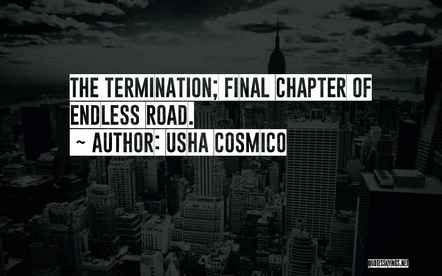 Usha Cosmico Quotes: The Termination; Final Chapter Of Endless Road.