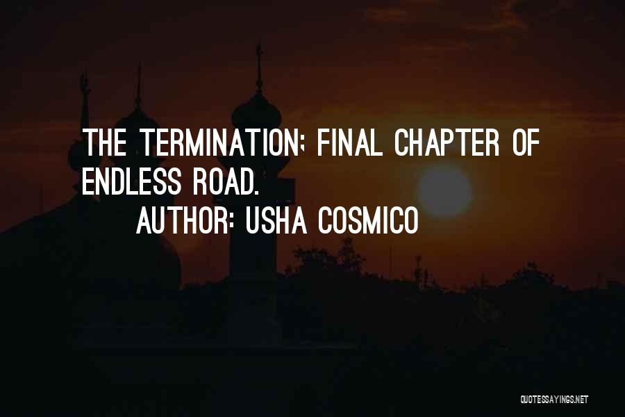 Usha Cosmico Quotes: The Termination; Final Chapter Of Endless Road.