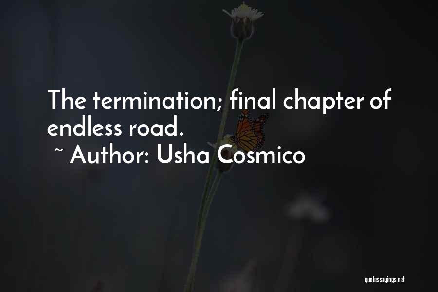 Usha Cosmico Quotes: The Termination; Final Chapter Of Endless Road.