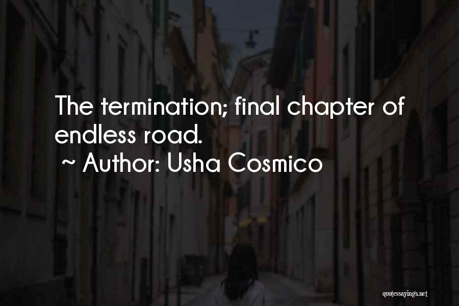 Usha Cosmico Quotes: The Termination; Final Chapter Of Endless Road.