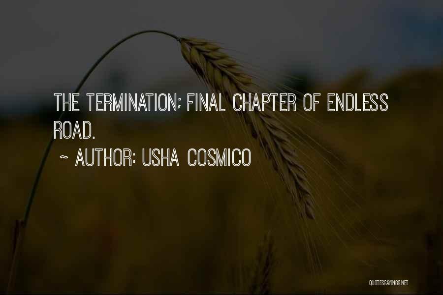 Usha Cosmico Quotes: The Termination; Final Chapter Of Endless Road.