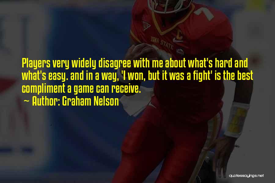 Graham Nelson Quotes: Players Very Widely Disagree With Me About What's Hard And What's Easy. And In A Way, 'i Won, But It