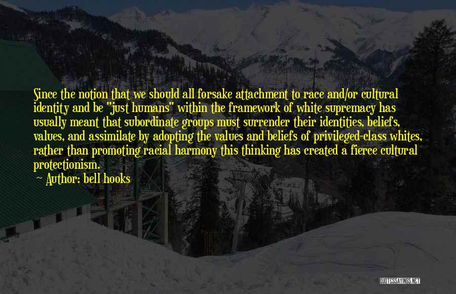 Bell Hooks Quotes: Since The Notion That We Should All Forsake Attachment To Race And/or Cultural Identity And Be Just Humans Within The