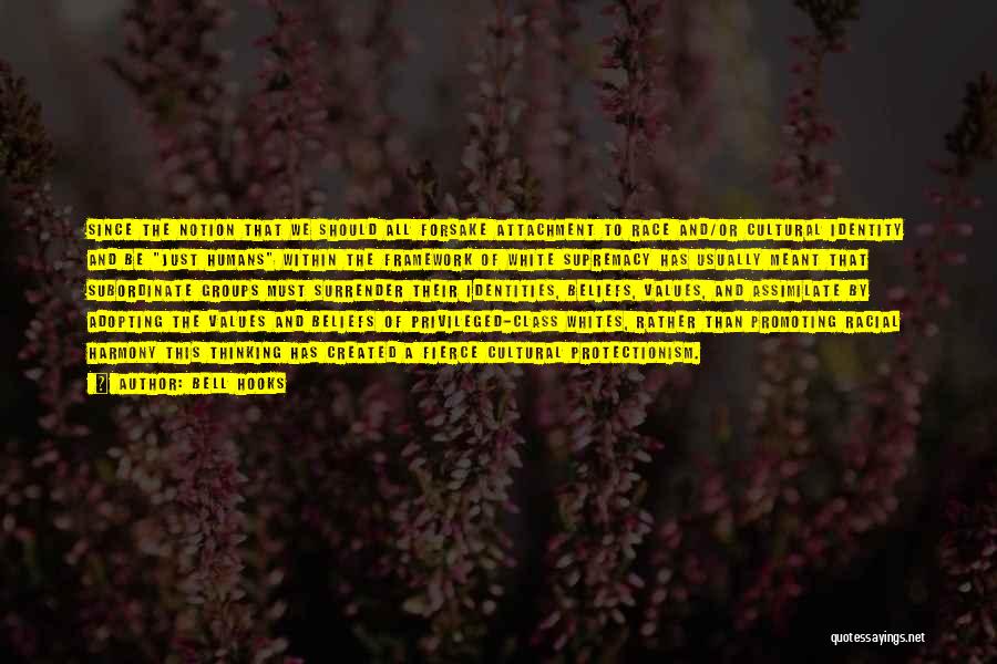 Bell Hooks Quotes: Since The Notion That We Should All Forsake Attachment To Race And/or Cultural Identity And Be Just Humans Within The