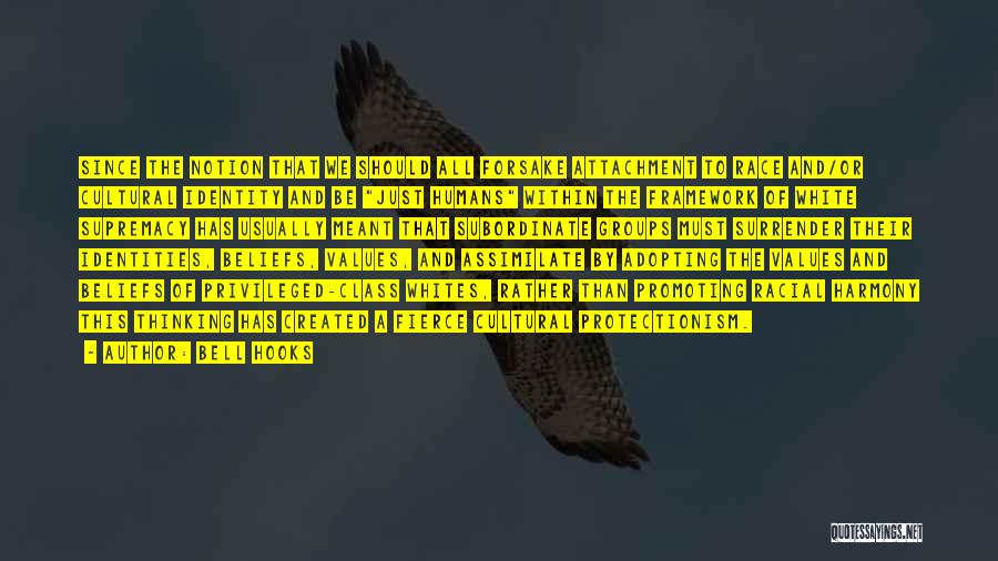 Bell Hooks Quotes: Since The Notion That We Should All Forsake Attachment To Race And/or Cultural Identity And Be Just Humans Within The