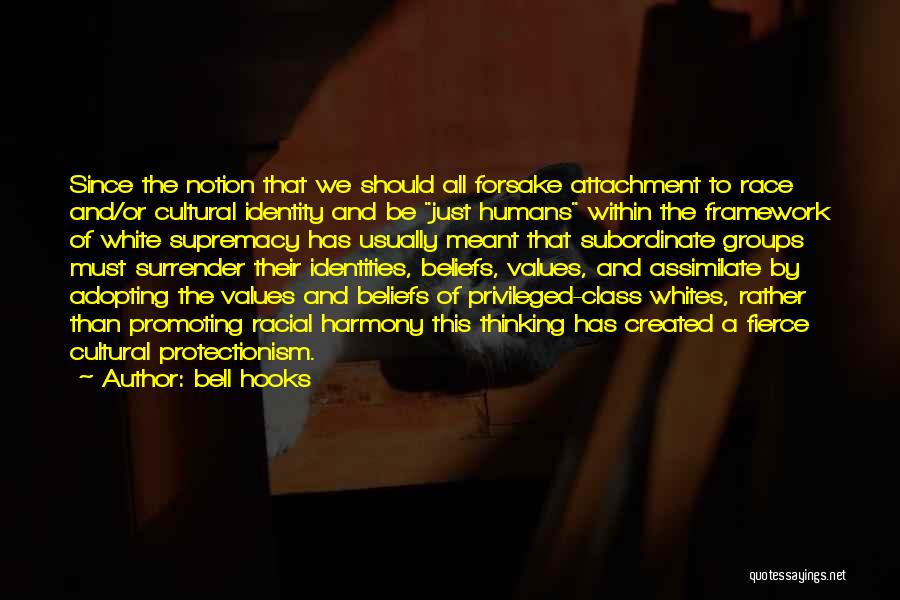 Bell Hooks Quotes: Since The Notion That We Should All Forsake Attachment To Race And/or Cultural Identity And Be Just Humans Within The