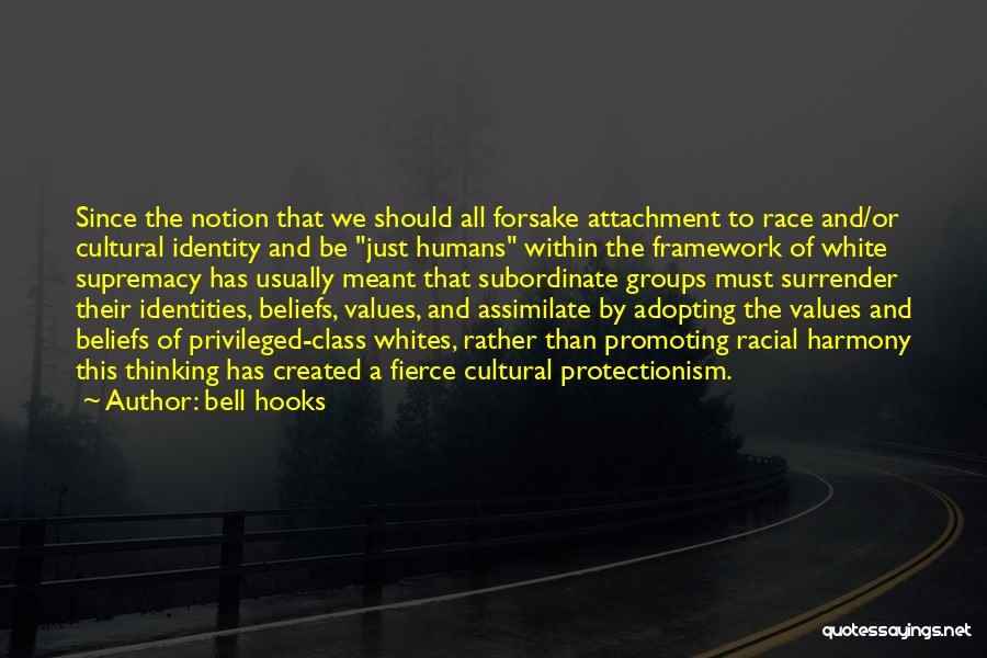 Bell Hooks Quotes: Since The Notion That We Should All Forsake Attachment To Race And/or Cultural Identity And Be Just Humans Within The