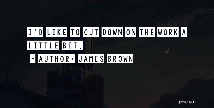 James Brown Quotes: I'd Like To Cut Down On The Work A Little Bit.