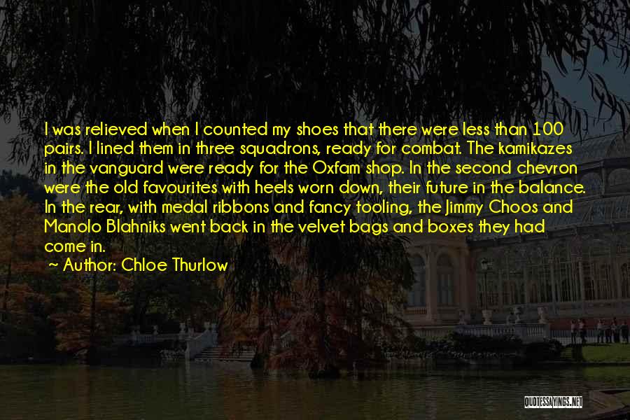 Chloe Thurlow Quotes: I Was Relieved When I Counted My Shoes That There Were Less Than 100 Pairs. I Lined Them In Three