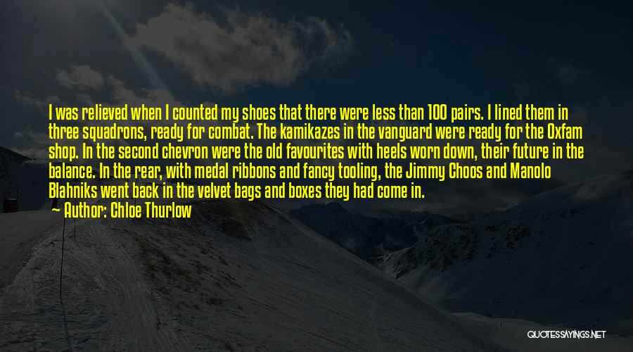 Chloe Thurlow Quotes: I Was Relieved When I Counted My Shoes That There Were Less Than 100 Pairs. I Lined Them In Three