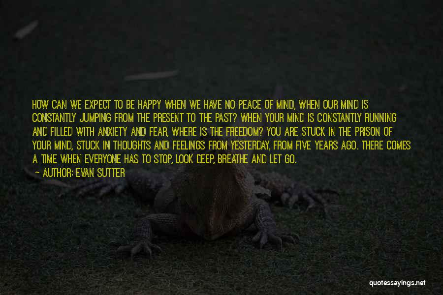 Evan Sutter Quotes: How Can We Expect To Be Happy When We Have No Peace Of Mind, When Our Mind Is Constantly Jumping