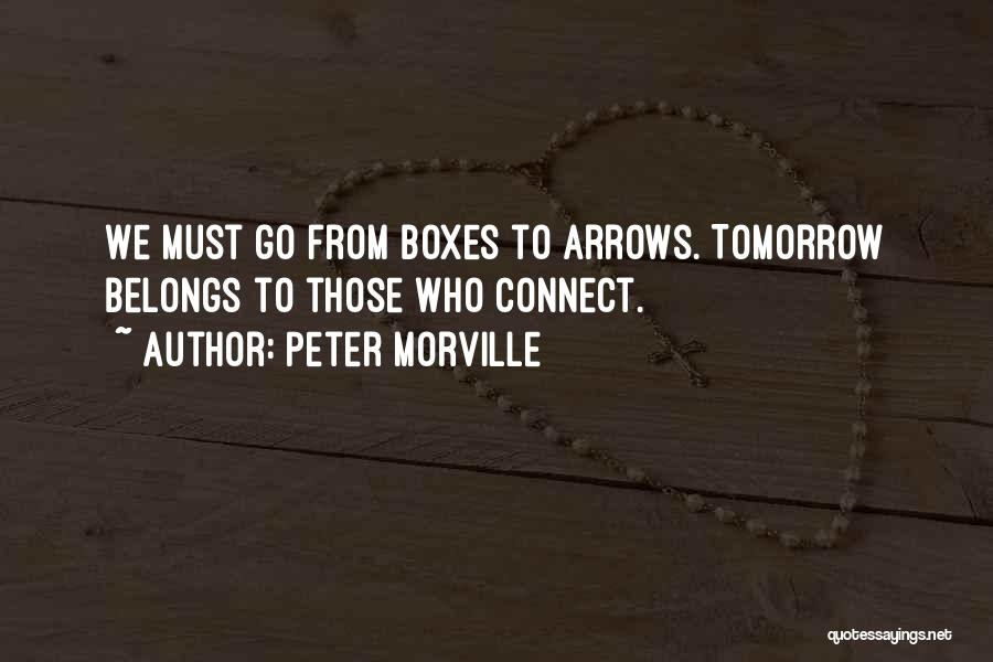 Peter Morville Quotes: We Must Go From Boxes To Arrows. Tomorrow Belongs To Those Who Connect.