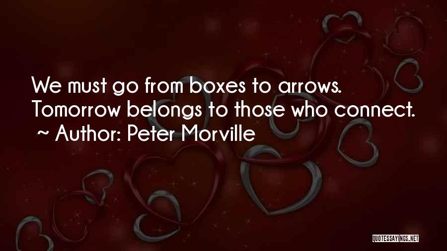Peter Morville Quotes: We Must Go From Boxes To Arrows. Tomorrow Belongs To Those Who Connect.